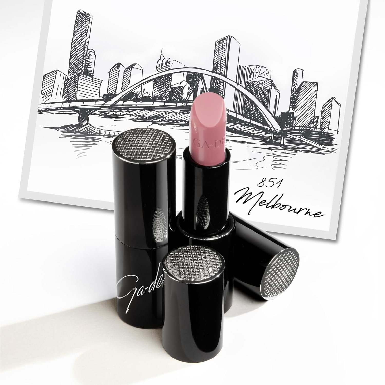 GA-DE Selfie Full Color Lipstick, 851 - Long Lasting High Pigment Lipstick with Argan Oil - Creamy Radiant Shine and Hydrating Benefits - 0.14 oz - Image 5