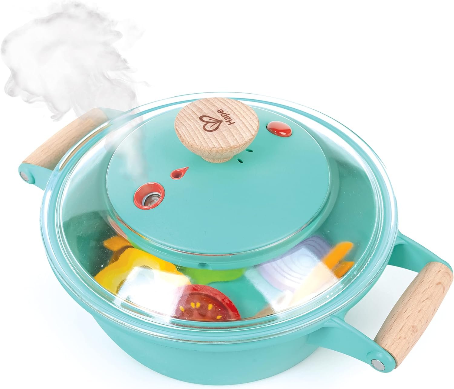 Hape Little Chef Cooking & Steam Playset | Toy Kitchen with Play Food and Accessories, for Children Ages 3+ Years - Image 6