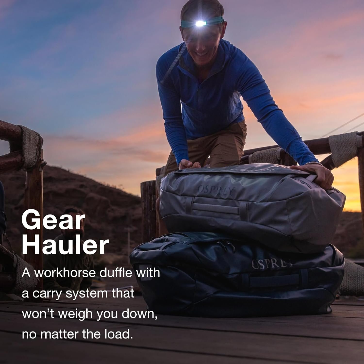 Osprey Transporter 40L Travel Duffel Bag, Black - Image 4