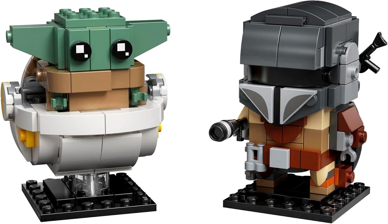 LEGO BrickHeadz Star Wars The Mandalorian & The Child 75317 'Baby Yoda' Building Toy, Collectible Model Figures Set, Gift Idea for Teens - Image 5