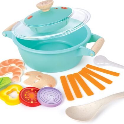 Hape Little Chef Cooking & Steam Playset | Toy Kitchen with Play Food and Accessories, for Children Ages 3+ Years