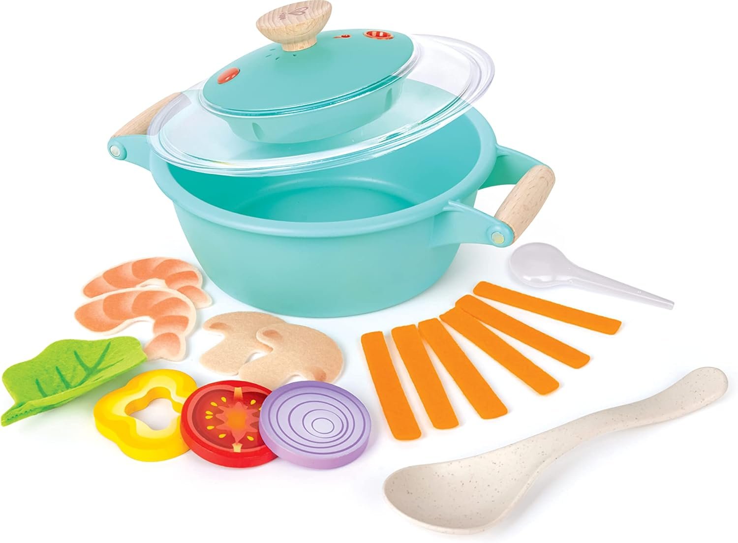 Hape Little Chef Cooking & Steam Playset | Toy Kitchen with Play Food and Accessories, for Children Ages 3+ Years