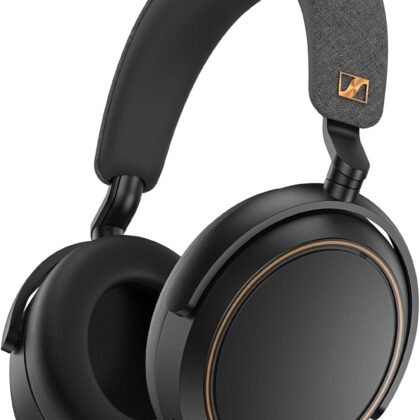 Sennheiser MOMENTUM 4 Wireless Noise Cancelling Headphones - Bluetooth Headset for Crystal-Clear Calls, Adaptive Noise Cancellation, Over-Ear Headphones, 60h Battery Life, Folding Design, Black/Copper