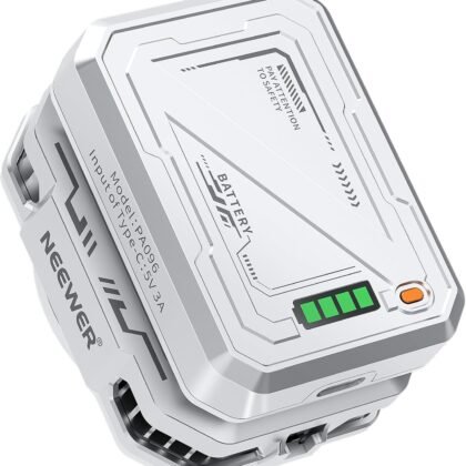 NEEWER BASICS Magnetic Phone Cooler with 5000mAh Battery, Type C Rechargeable Wireless Cooling Fan Case with Magnetic Ring & Clip Compatible with iPhone 16 15 Pro Max MagSafe Samsung for Gaming, PA096