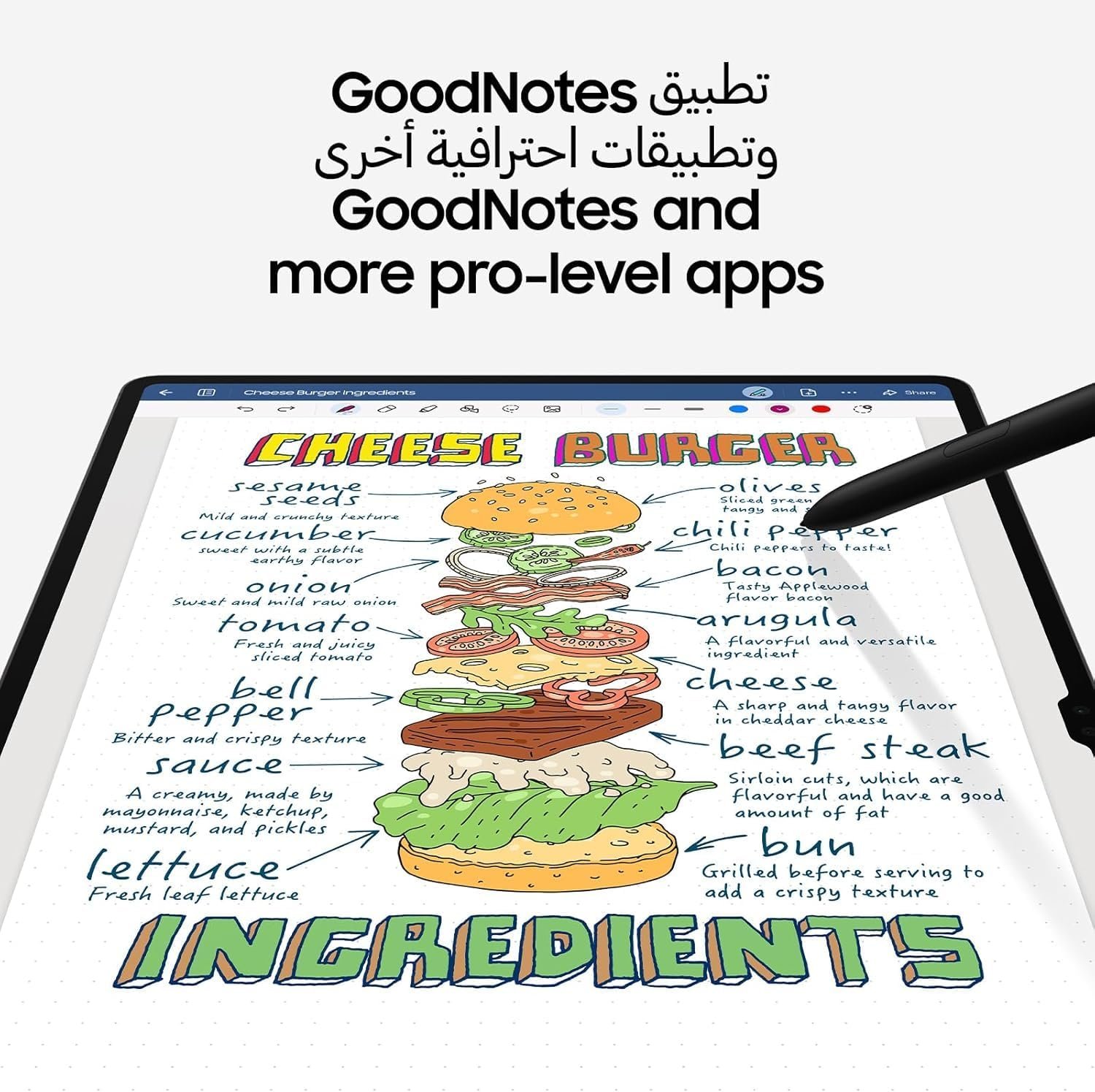 SAMSUNG Galaxy Tab S9 FE+ WiFi Android Tablet, 8GB RAM, 128GB Storage, S Pen Included(International Version) (Gray) - Image 5