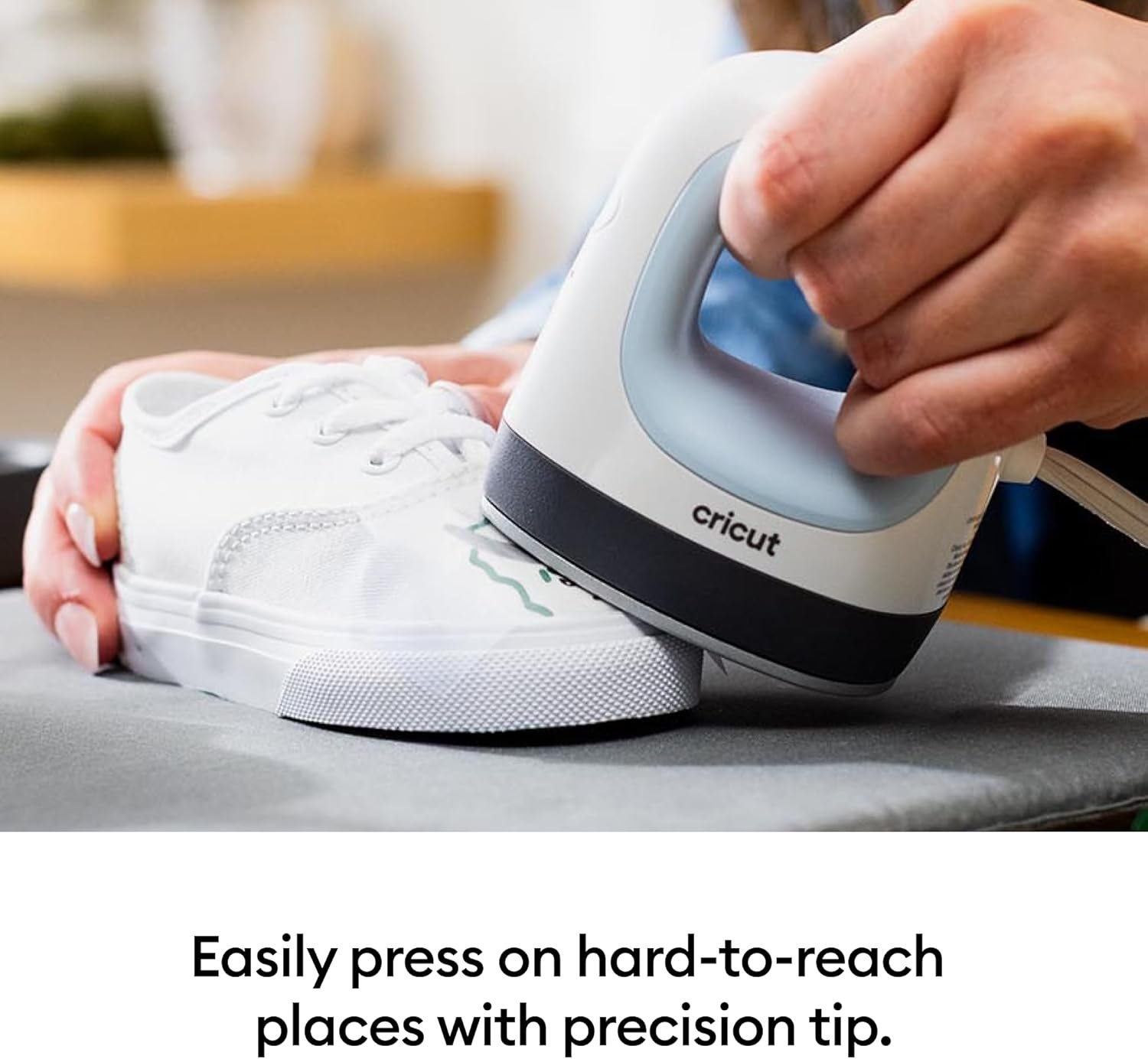 Cricut EasyPress Mini Heat Press + Heat Press Mat - for Pressing Small Objects Like Shoes, Stuffed Animals, Hats & More - 3 Heat Settings & Precision Tip - Compact & Lightweight - Zen Blue - Image 2