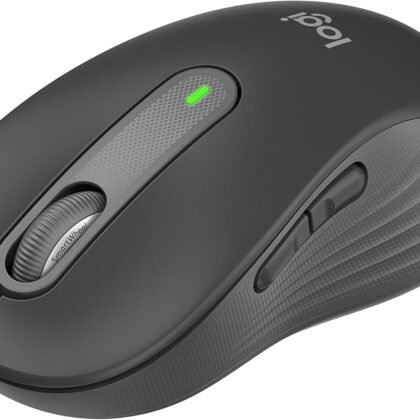 Logitech Signature M650 L Full Size Wireless Mouse - for Large Sized Hands, 2-Year Battery, Silent Clicks, Customizable Side Buttons, Bluetooth, Multi-Device Compatibility (Graphite)