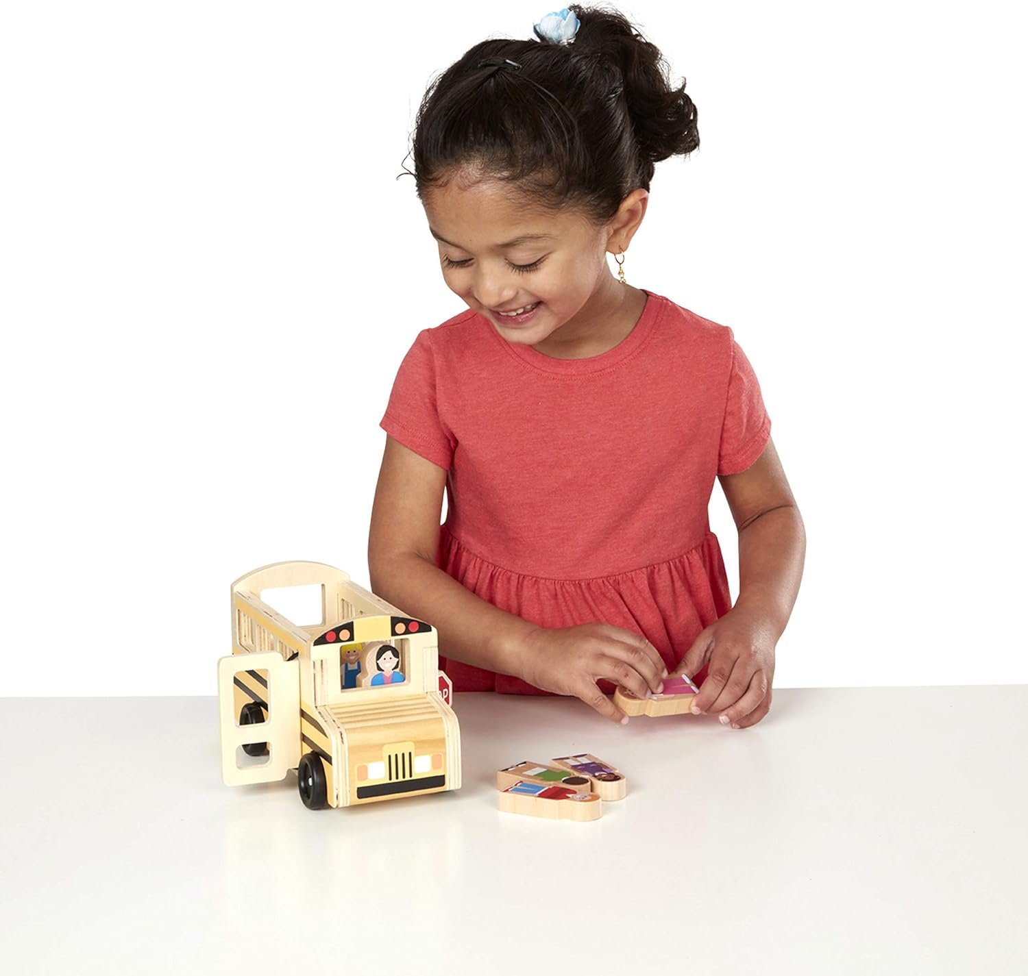 Melissa & Doug School Bus Wooden Play Set with 7 Play Figures - Image 8