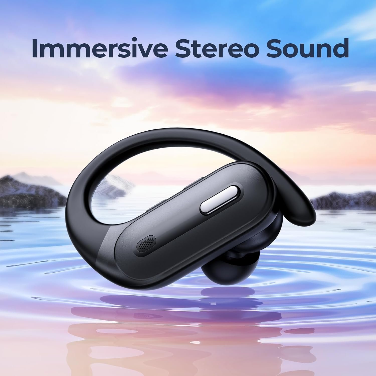 Active Noise Cancelling Wireless Earbuds Bluetooth Headphones 90 Hrs Playtime Ear Buds with Power Display Over-Ear Earphones with Earhooks IPX7 Waterproof Stereo Transparency Headset for Sports/Gym - Image 6