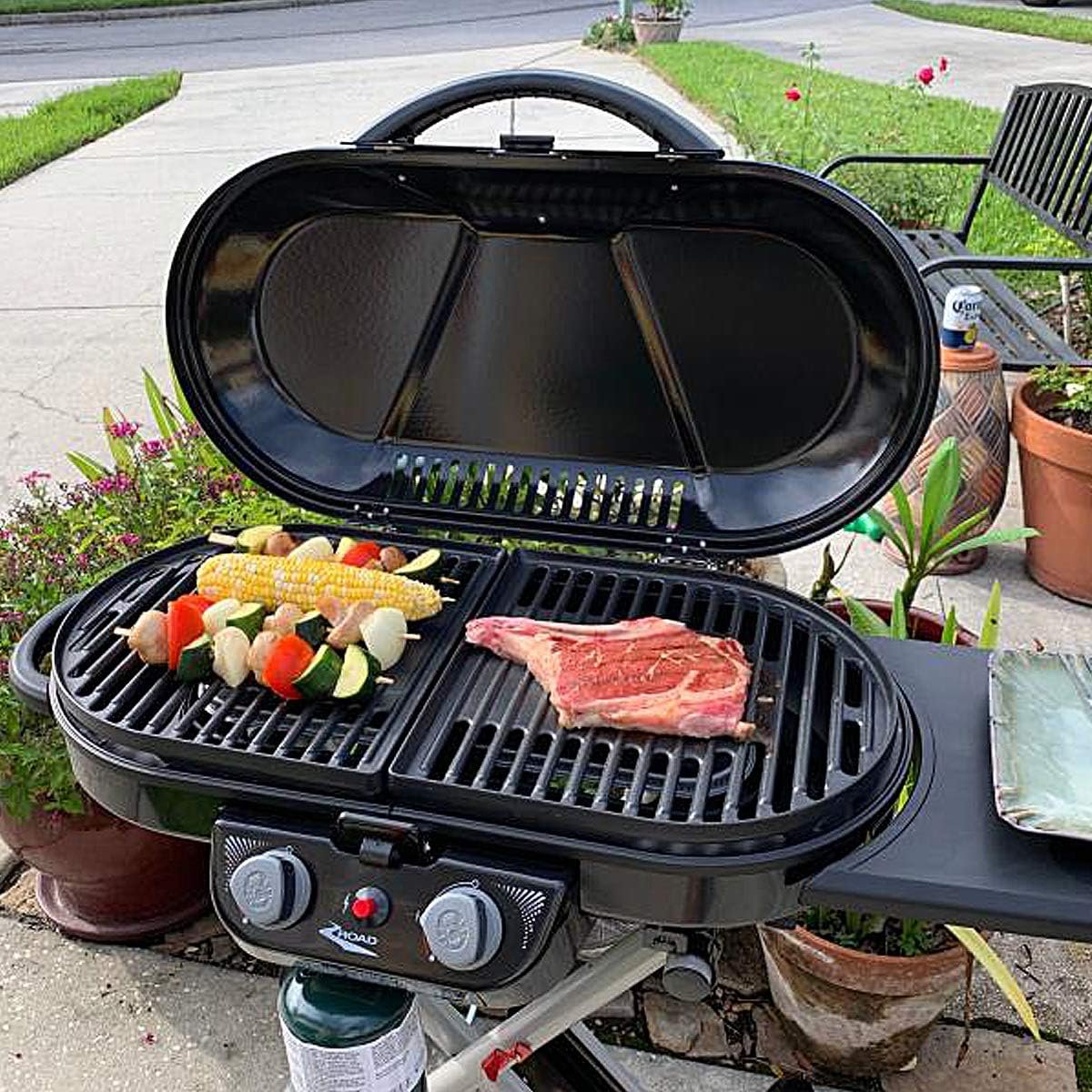 Utheer Cast Iron Grill Grates for Coleman Roadtrip Swaptop Grills LX LXE LXX, 2 Pcs Grill Cooking Grates Parts - Image 5