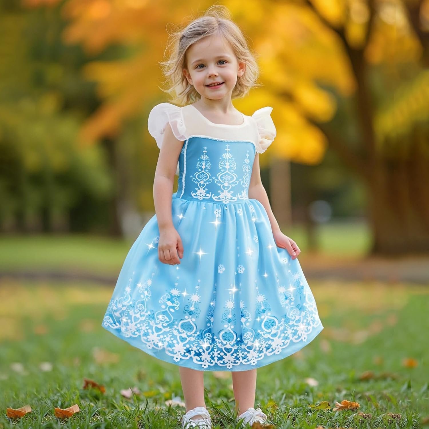 Meland Princess Dress Up for Girls - Dress Up Clothes for Girl Age 3-8 Year Old, Gift Idea for Birthday Christmas - Image 4