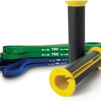 TRX Training Bandit Kit, Home Workout Resistance Band Set with Strength-Training Resistance Bands and Universal-Fit Handles for Exercise Bands
