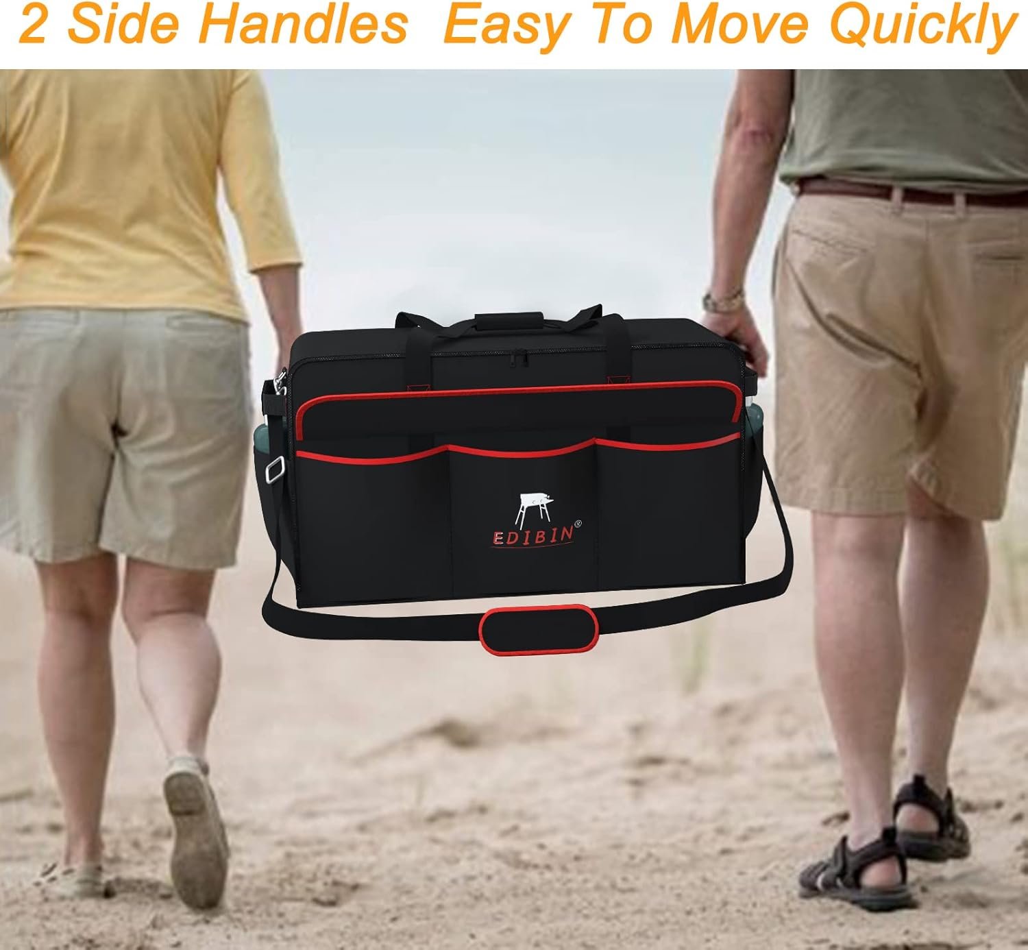 22 Inch Griddle Carry Bag Fits for Blackstone 1813 22 inch Tabletop Griddle with Hood Lid,Exclusively Fits for Blackstone Tabletop Griddle 22 inch with hood Carry Bag,600D Polyester Heavy Duty - Image 4