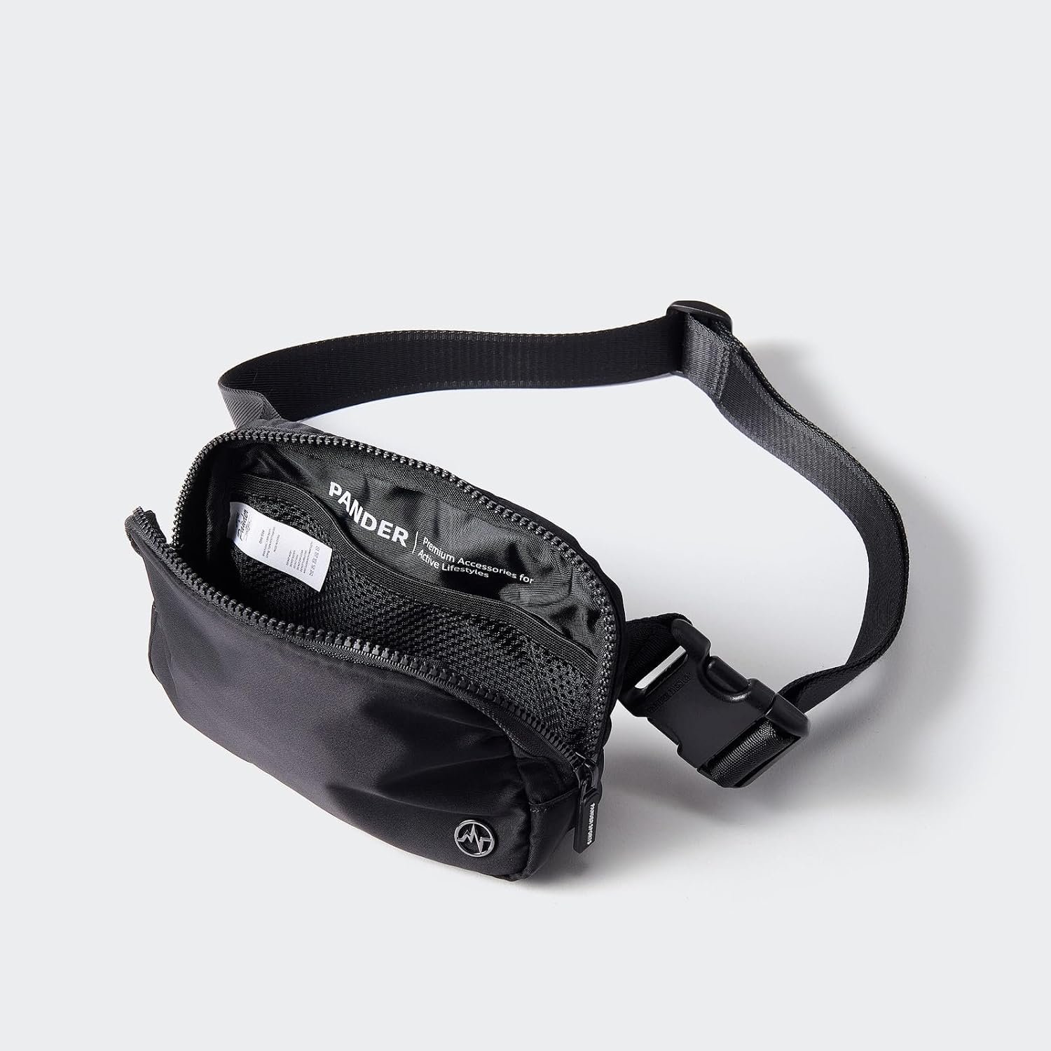 Pander Two Way Zipper Fanny Pack Nylon Everywhere Belt Bag for Women, Water Repellent Waist Packs, Crossbody Bags with Adjustable Strap (Black). - Image 4