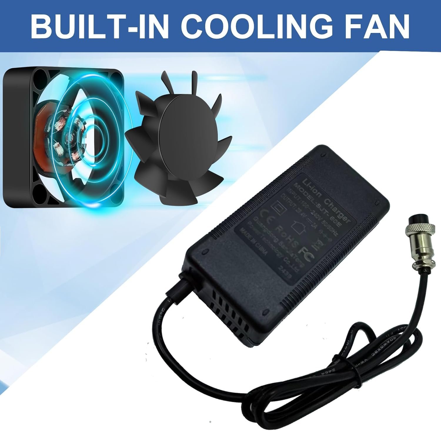 24V(29.4V max) Charger for Razor MX350 Charger Scooter, Crazy Cart, Dirt Quad ATV, Pocket Mod, Motorcycle, MX400 Dirt Rocket, E300, E200, E100, Moped, Go Kart Battery Cargador - Image 4