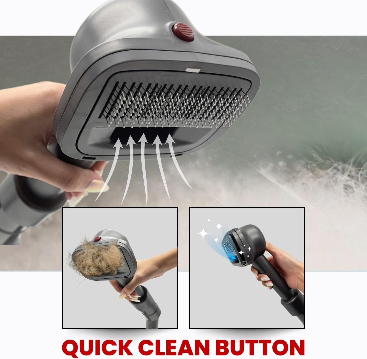 Pet Hair Grooming Brush Vacuum Attachment for Dyson V7 V8 V10 V11 V15/Big Ball/V6 DC58 DC59, Compatible with Shark NV501/HV322/HV301 Miele 1-3/8'' & Small Shop Vacs 1.25" – Cat/Dog Grooming Brush - Image 5