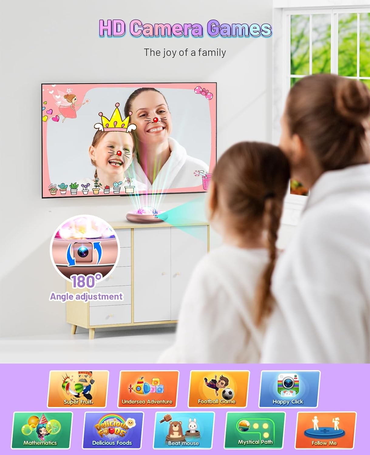 Dance Mat for Girls Boys - Wireless Dance Pad for TV with Camera, Plug and Play Double User Dance Mat Game, Danceing Mat for Family Games, Christmas and Birthday Gift Toys for Kids and Adults - Image 4