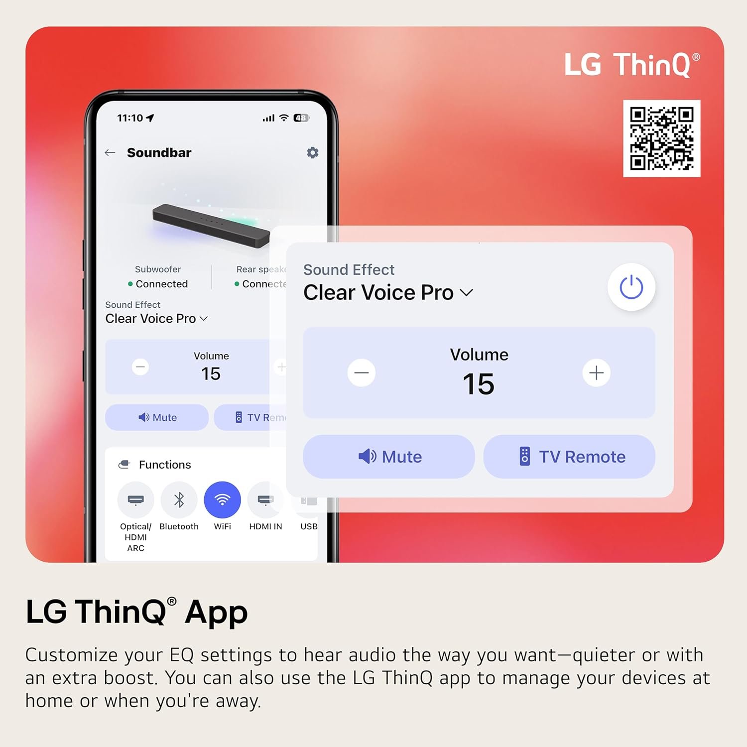 LG S40TR 4.1 ch. Home Theater Soundbar with Rear Surround Speakers and Wireless Subwoofer, Wow Interface, Dolby Audio, AI Sound Pro, 2024 Model, Amazon Exclusive - Image 8