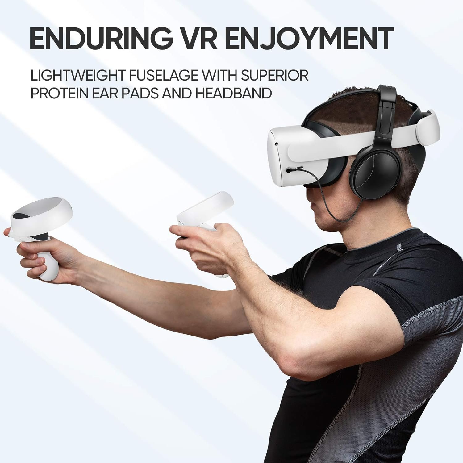 SARLAR VR Gaming Headphones for Quest 2/Quest 3 Increase VR Immersion, Custom Length Cable, Optimized Gaming Audio Driver, Memory Protein Ear Pads Noise Isolating and Other Accessories - Image 2