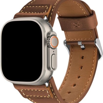 Wristitani Leather Bands Compatible with Apple Watch Strap 49mm 46mm 45mm 44mm 42mm 41mm 40mm for Men, Top Genuine Leather Replacement Straps for iWatch Ultra3/2/1 SE3/2/1 Series 11 10 9 8 7 6 5 4 3
