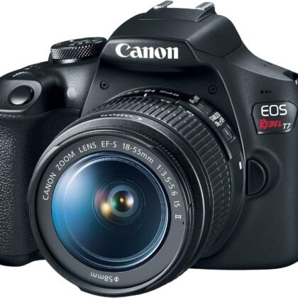 Canon EOS Rebel T7 DSLR Camera with 18-55mm Lens (Black) (Renewed)