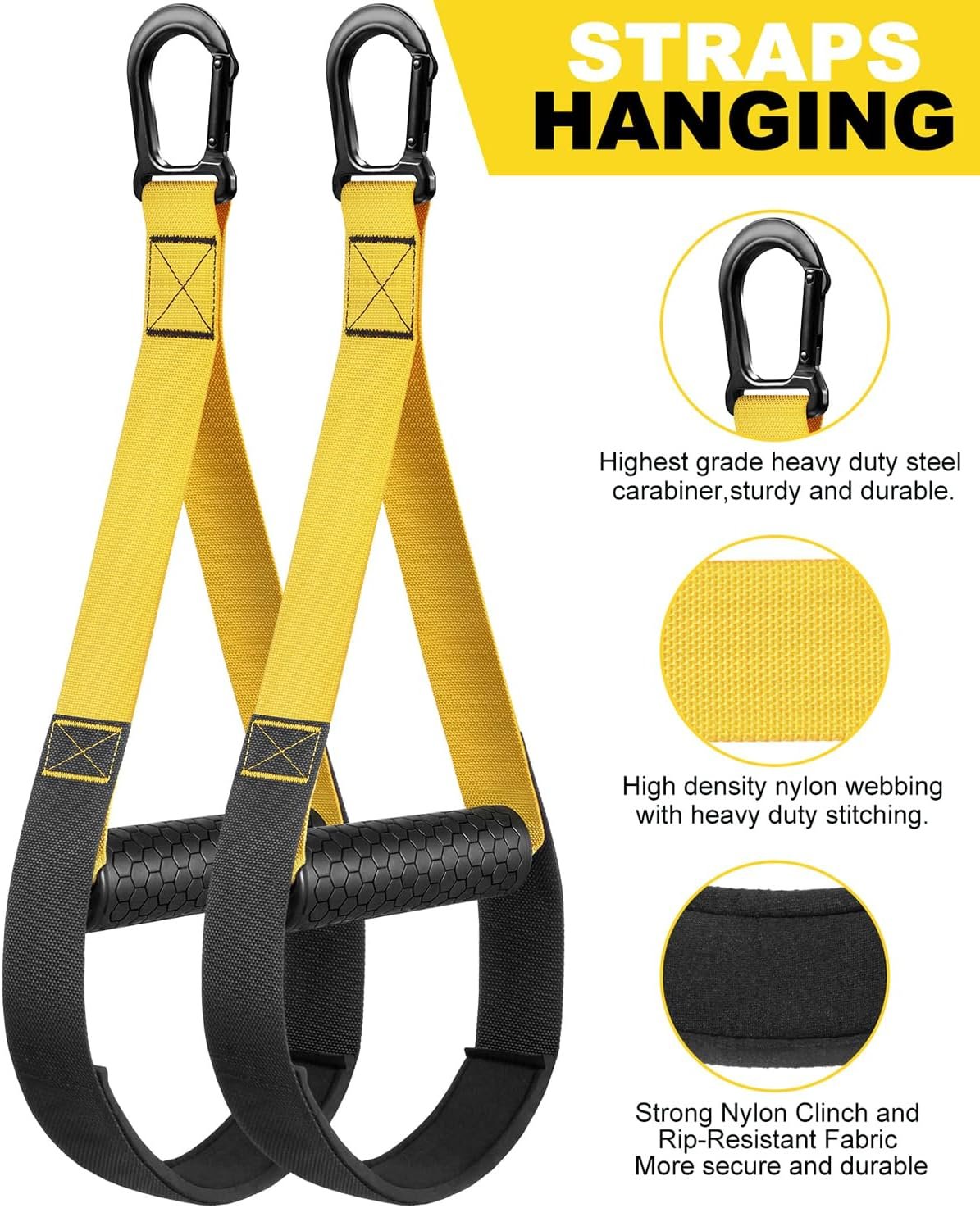 Home Resistance Training Kit, Resistance Trainer Exercise Straps with Handles, Door Anchor and Carrying Bag for Home Gym, Bodyweight Resistance Workout Straps for Full-Body Workout - Image 2