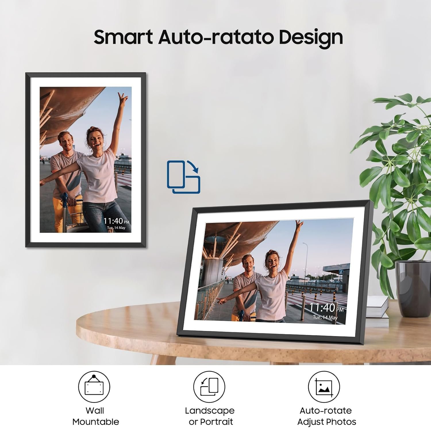 Digital Picture Frame Powered by Nixplay 10.1", Share Photos/Videos via Nixplay App or Email, WiFi Digital Photo Frame with Easy Setup, Support Alexa, Free Cloud Storage, Auto Rotate, Gifts for Mom - Image 6