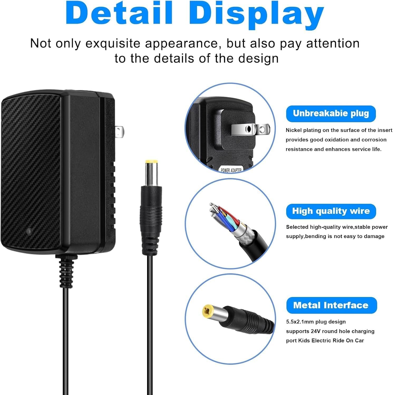 12v 1000mA Charger for Razor Power Core 90 E90 E95 95 Electric Scooter EPunk XLR8R MX125 Dirt Rocket Kidzon Bumper Car Razor Electric Ride On - Image 5