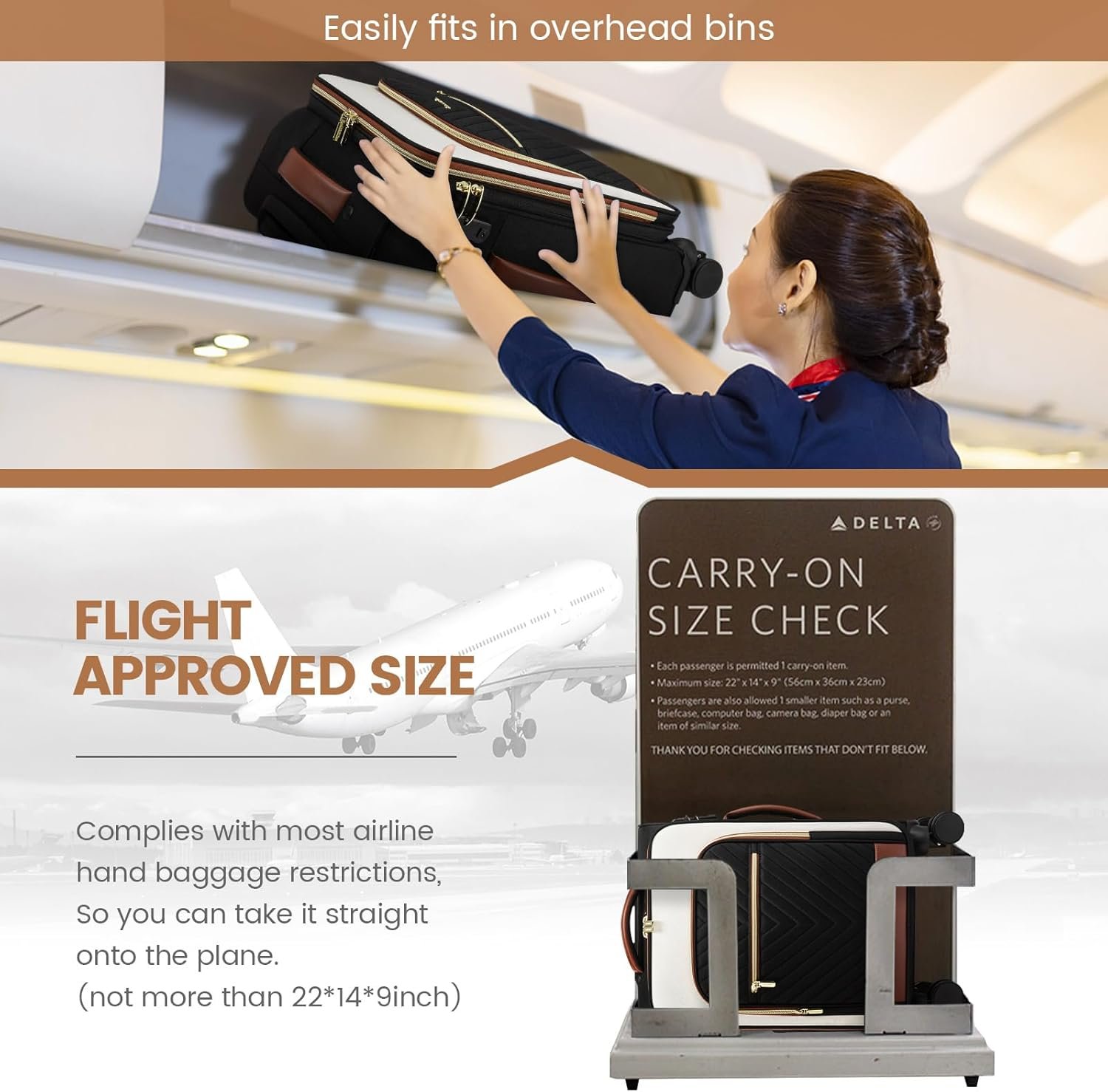 LOVEVOOK Carry On Luggage 22x14x9 Airline Approved,20 Inch Carry-on Suitcase for Women,Softside Suitcases with Wheels,Rolling Checked Luggage with TSA Lock,Lightweight Travel - Image 6