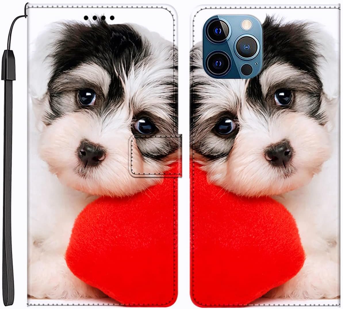 Unique-Custom-Gift Personalized Photo PU Leather Wallet Phone Case with Kickstand and Flip Cover for Apple iPhone 7 8 Plus SE XR XS 11 12 13 14 15 16 Pro Max, Customize Picture on Front and Back - Image 3