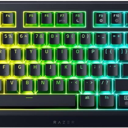 Razer BlackWidow V4 TKL HyperSpeed Wireless Hot Swappable Gaming Keyboard: Orange Tactile Switches - Wireless & Bluetooth - Multi-Function Roller & Control Buttons - Chroma RGB - Long Battery Life