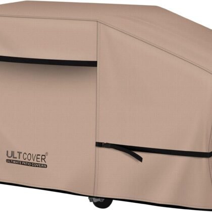 ULTCOVER 600D Outdoor Waterproof Griddle Cover for Blackstone Halo LoCo Cookers Nexgrill Weber 22 inch Single Side Shelf Flap Top Grill with Hood