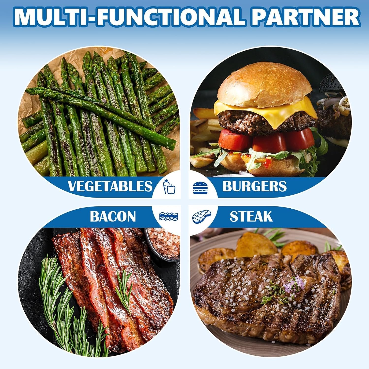 SafBbcue 22 inch Griddle Replacement Flat Top for Blackstone 22 inch Tabletop Griddle with Rear Grease System for Blackstone 22" Grill 1813 1666 1891 1833 1840 1842 2166 1895 Grill Replacement Top - Image 8