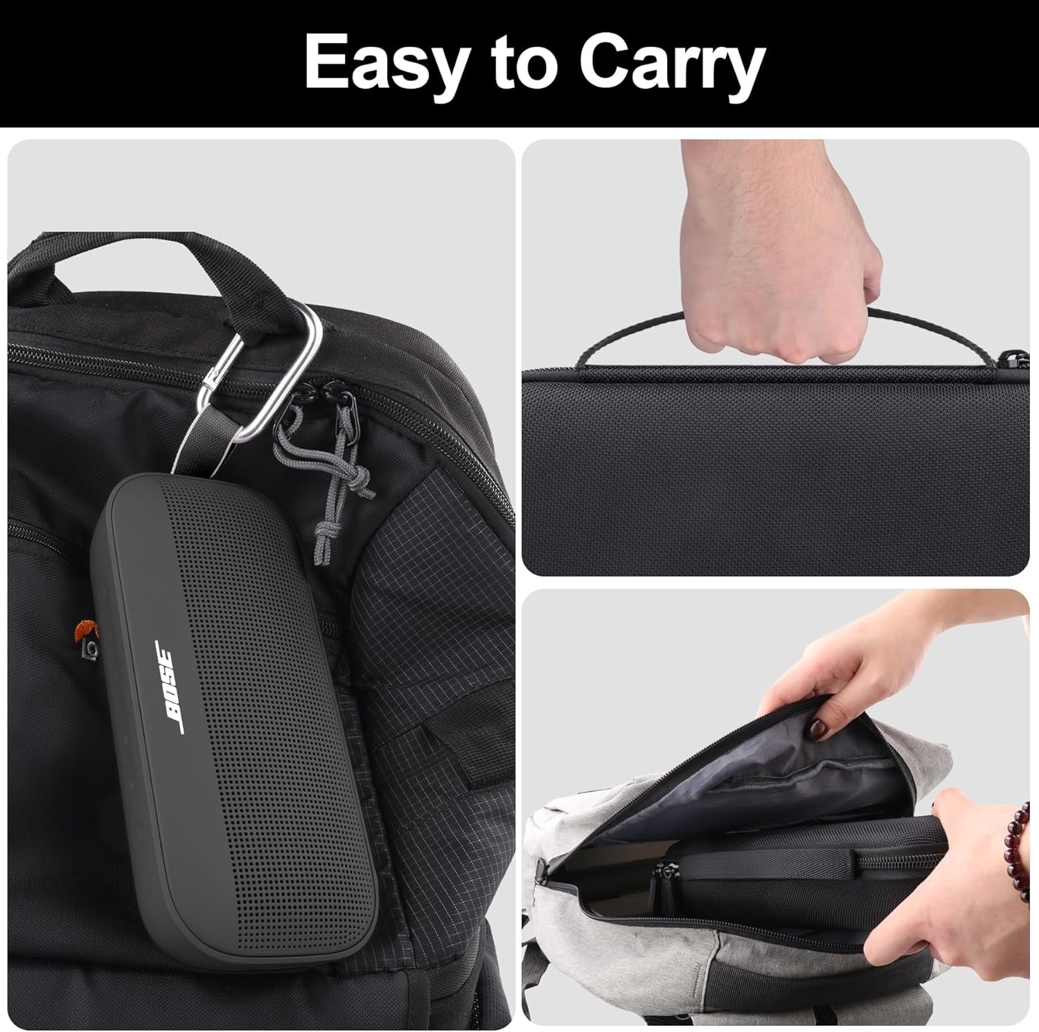 Aenllosi Hard Carrying Case Replacement for Bose New SoundLink Flex 2nd Gen/Bose SoundLink Flex Bluetooth Portable Speaker (Black) - Image 7