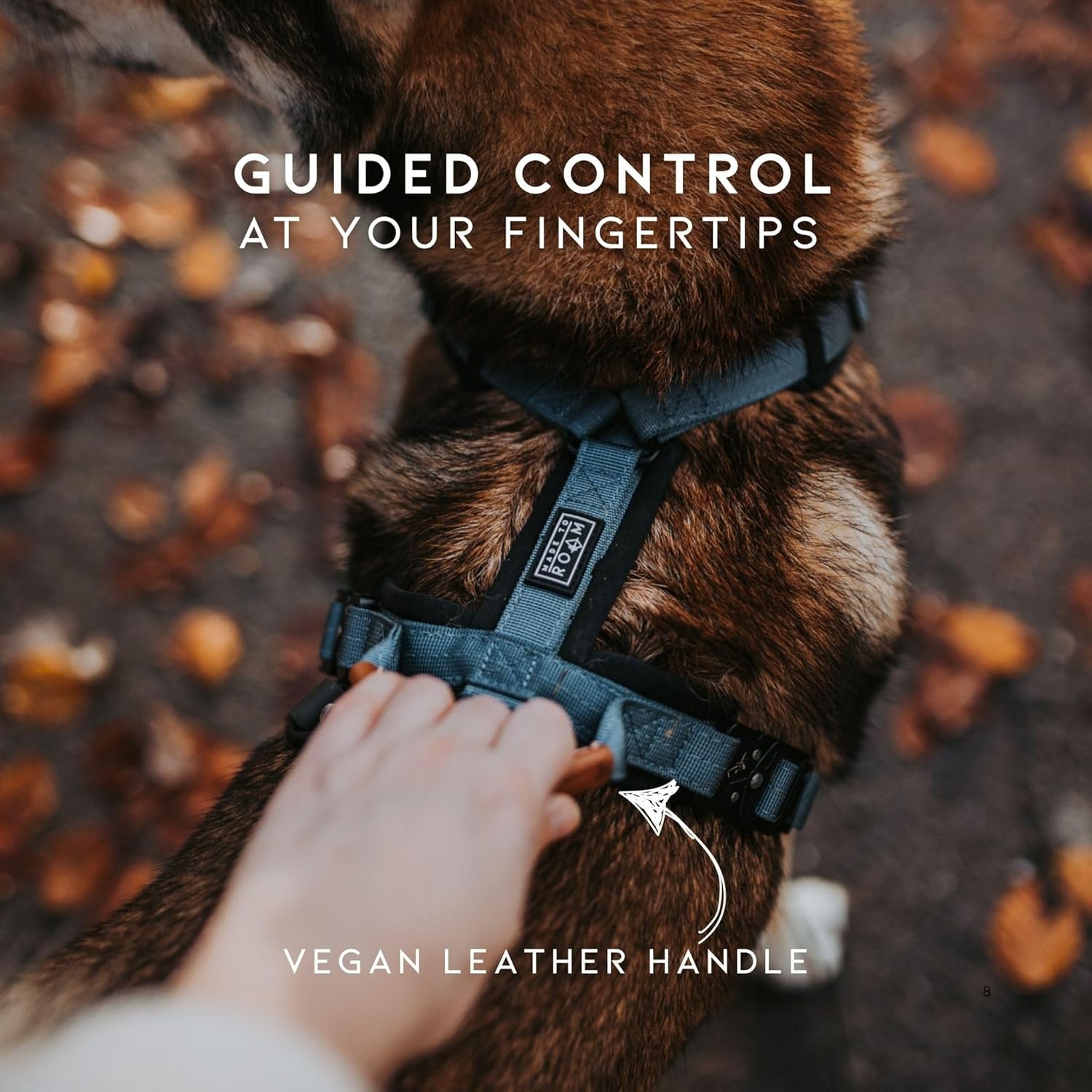 MADE TO ROAM Premium Explorer Harness - Y-Shaped Dog Harness with Adjustable Durable Nylon, Soft Padding, Metal Buckles and Leather Handle for Small, Medium, Large Dogs (Oregon Haze, Size 1) - Image 7