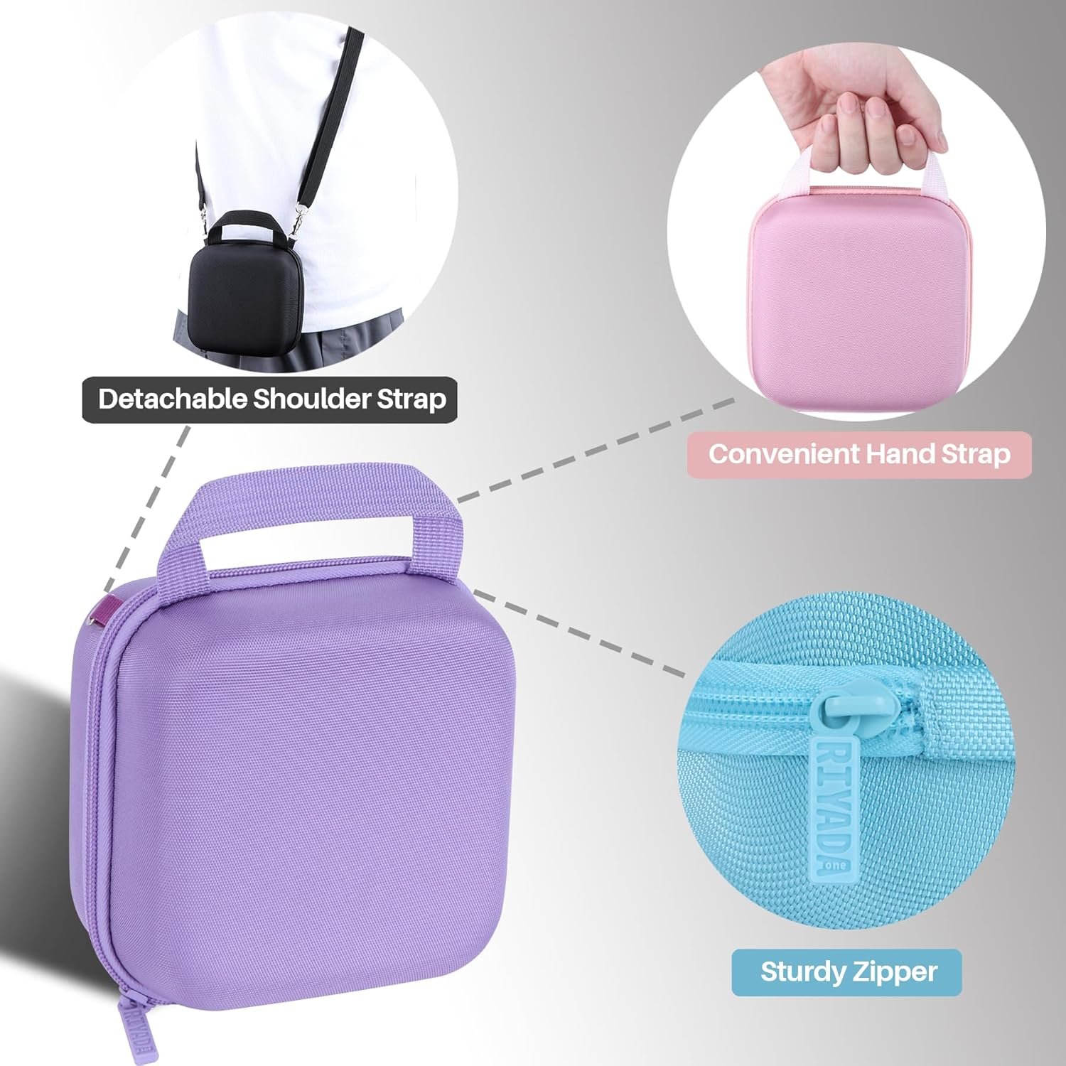 Hard Case Replacement for Fujifilm Instax Mini 12/11 Instant Camera (Pastel Blue Case) - Image 5