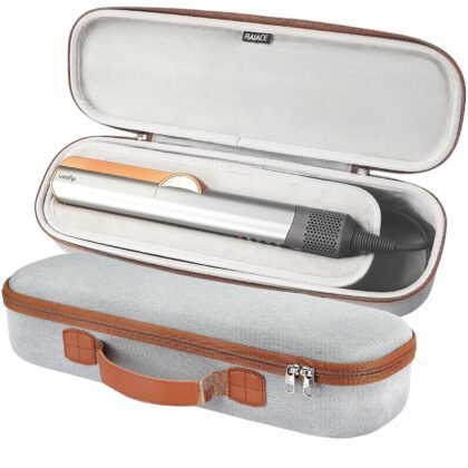 RAIACE Hard Storage Case Compatible with Dyson Airstrait Straightener, Travel Carrying Bag. (case only). - Gray