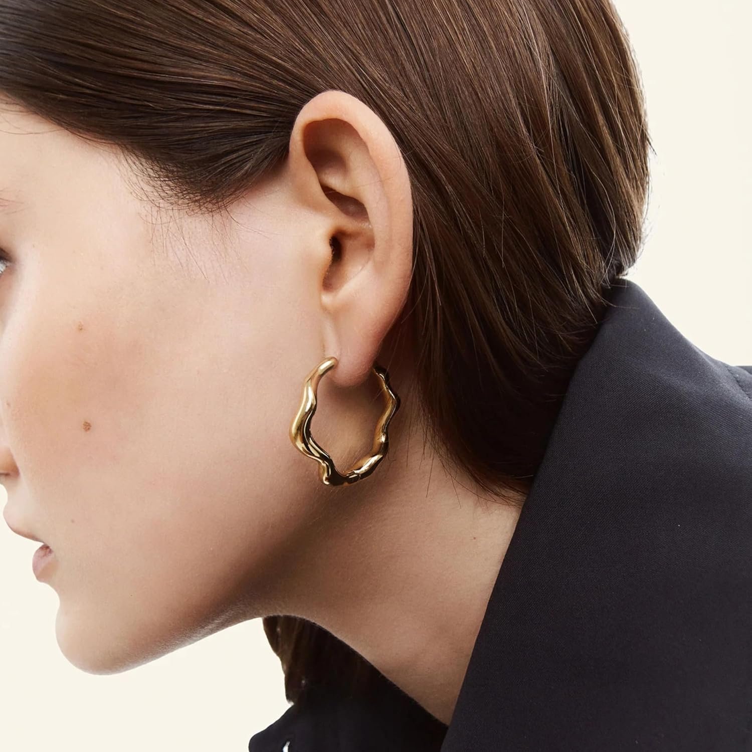 Hey Harper Hoop Earrings For Women Trendy - Lightweight Waterproof & Sweatproof Jewerly - Image 2