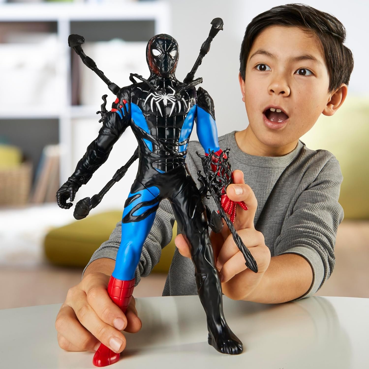 Marvel Spider-Man VenomVersus Spider-Man Liquid Shifter Action Figure with Accessories, 11-Inch-Scale Super Hero Toys for Kids Ages 4 and Up - Image 11