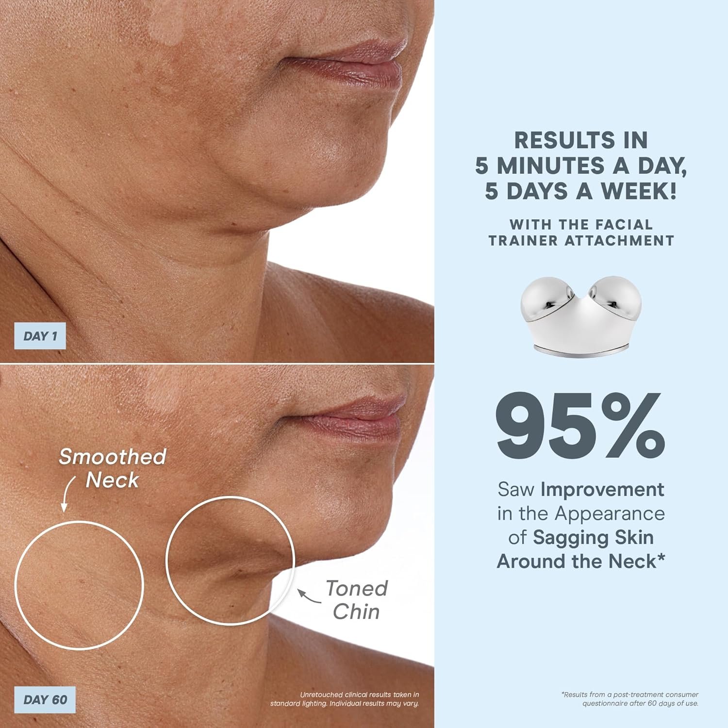 NuFACE Trinity+ Microcurrent Facial Device Kit - FDA Cleared Face Sculpting & Neck Tightening Device to Contour Cheeks & Brows + Microcurrent Gel Activator & Silk Creme - Sandy Rose - Image 4