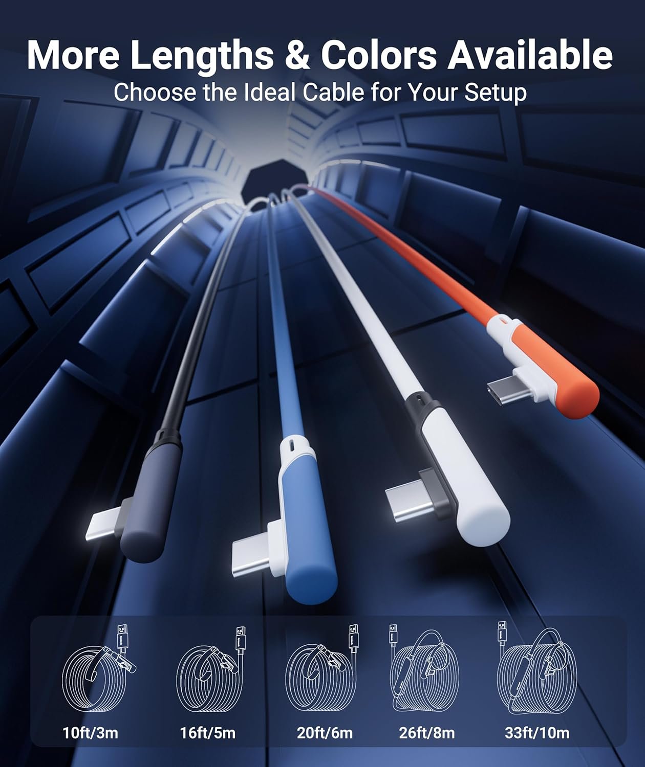 Syntech Link Cable 16FT for PCVR Compatible with Oculus/Quest 3/Meta Quest 3S, Quest2/Pro/Pico 4/Ultra Accessories and PC/SteamVR, High Speed PC Data Transfer, USB 3.0 to USB C Cable for VR Headset - Image 7