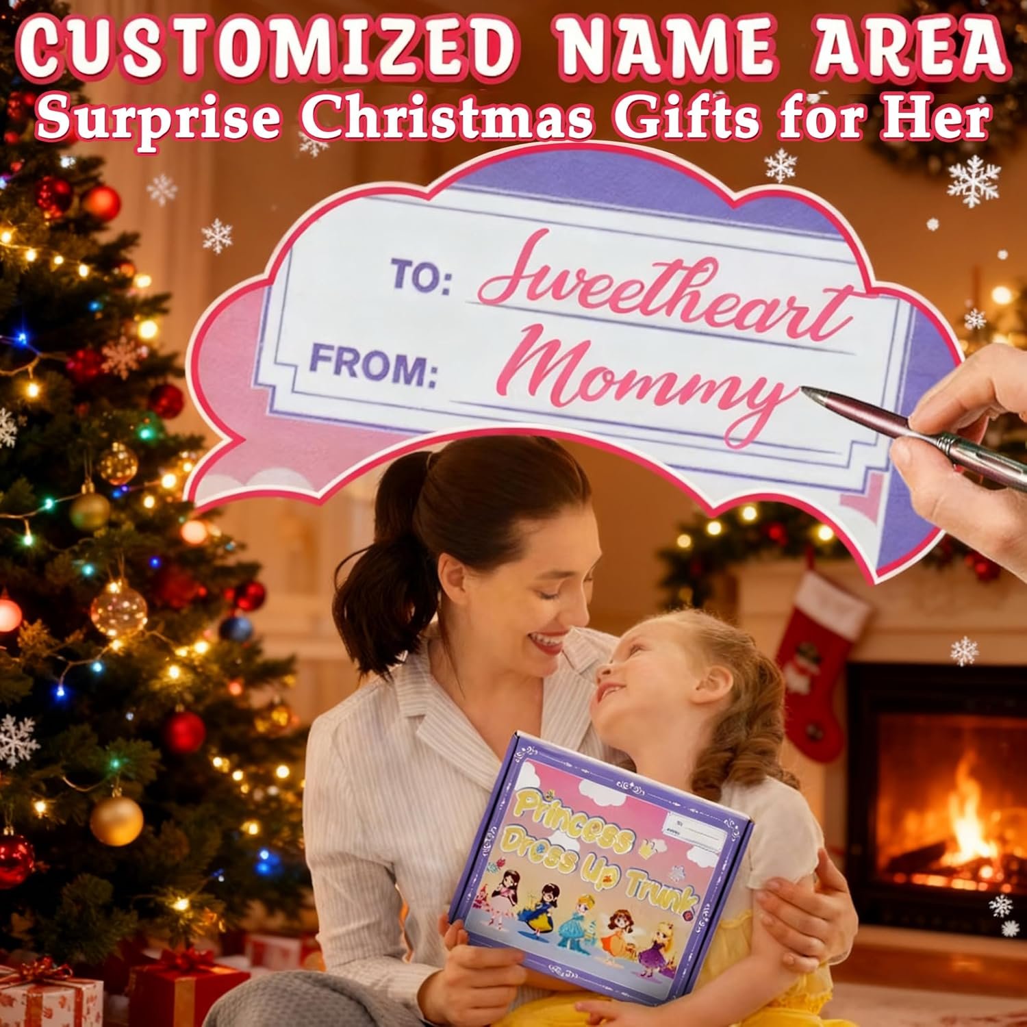 IKALI Princess Dress Up Trunk for Toddler Girls, Christmas Party Birthday Gift for Toddlers Kids 2T 3-4Y 4-6Y 7-8Y - Image 6