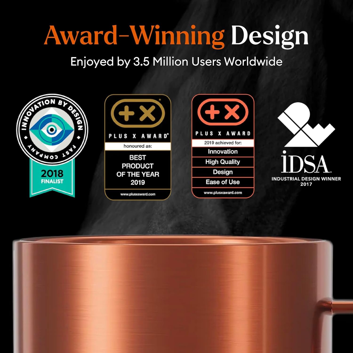 Ember Temperature Control Smart Mug 2, 10 Oz, App-Controlled Heated Coffee Mug with 80 Min Battery Life and Improved Design, Copper - Image 7