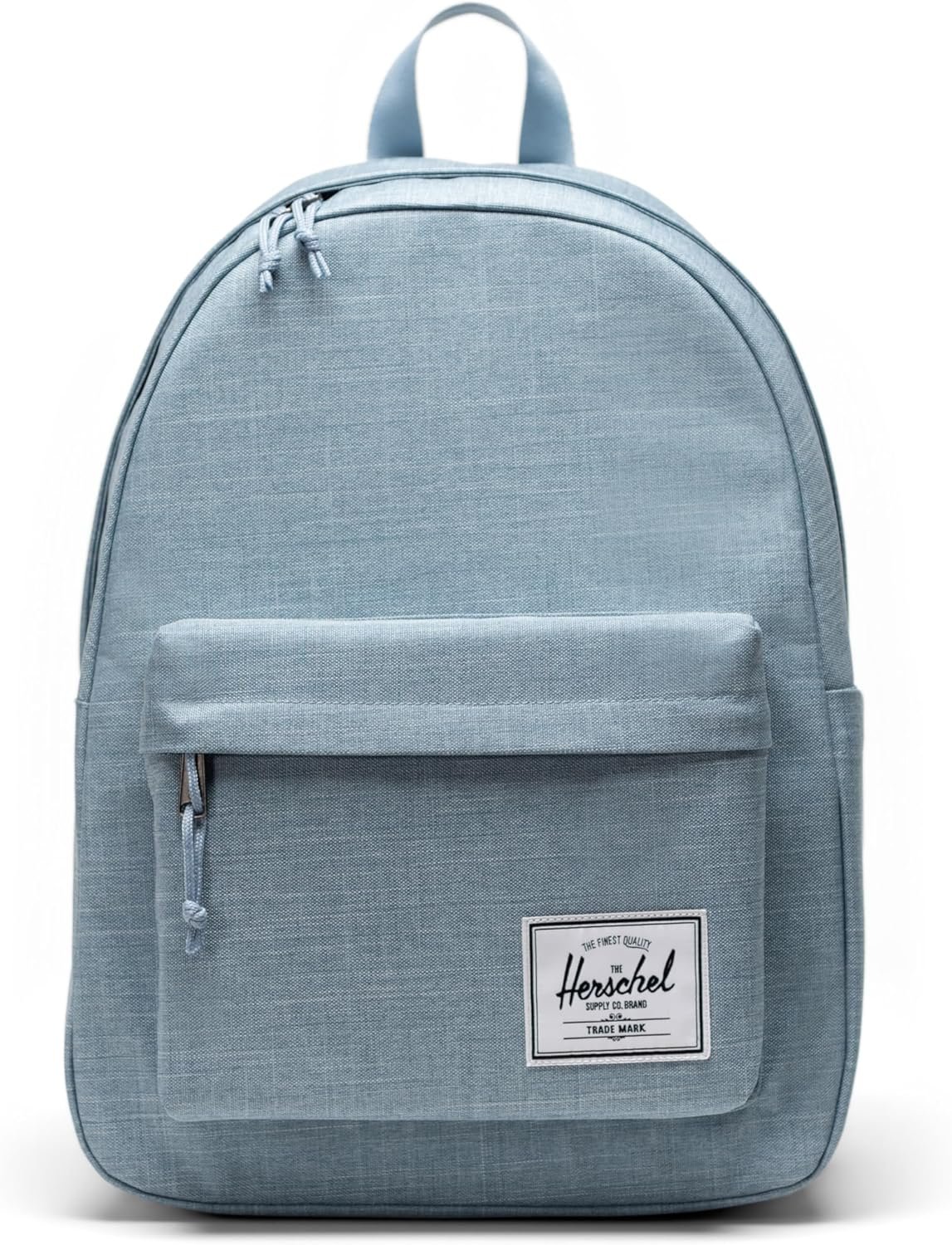 Herschel Supply Co. Classic Backpack - 13"/14" Laptop Sleeve - 100% Recycled Polyester - Adjustable Padded Straps - Everyday Use - Ashley Blue Crosshatch - Standard - 26L