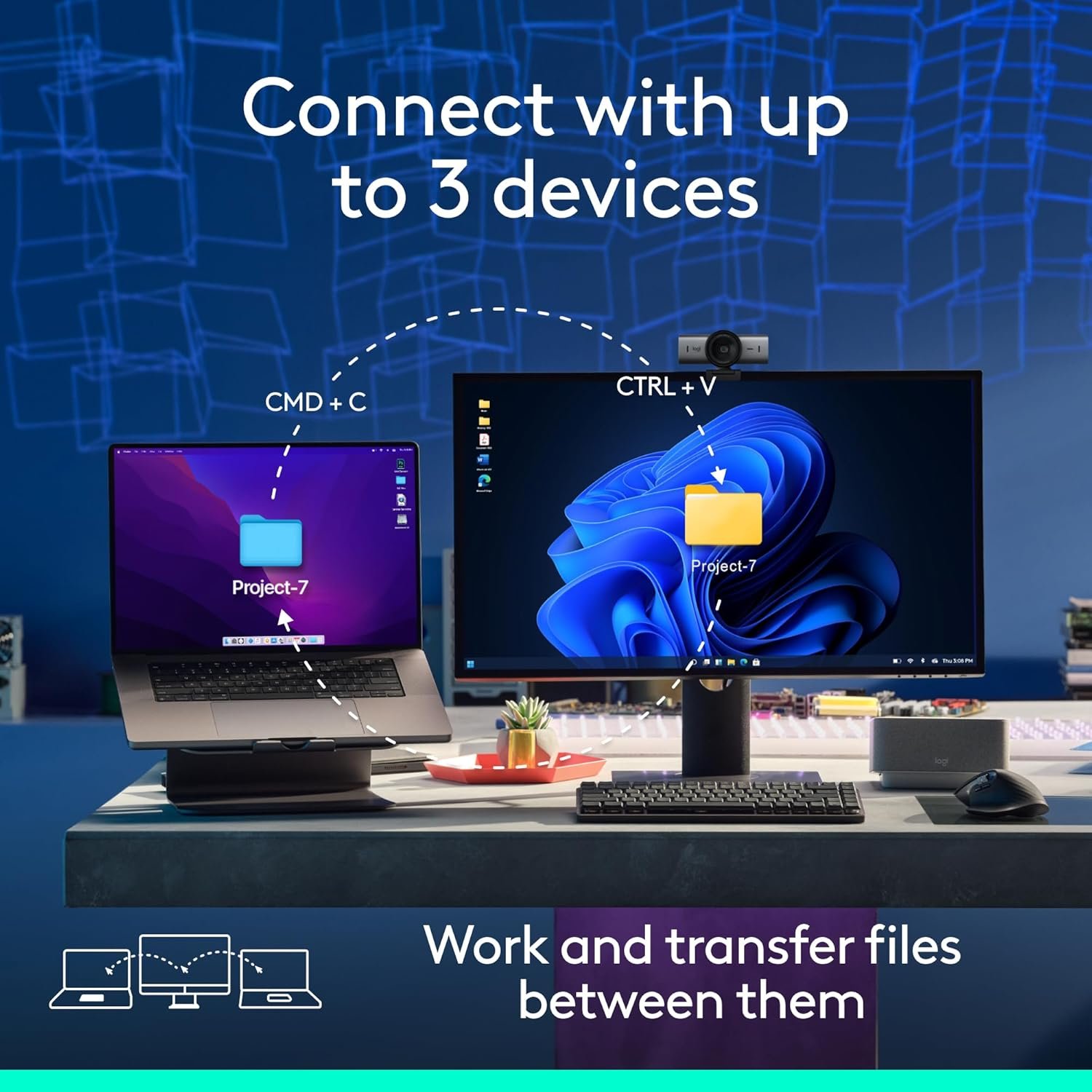 Logitech MX Master 3S Bluetooth Edition Wireless Mouse, No USB Receiver - Ultra-Fast Scrolling, Ergo, 8K DPI, Track on Glass, Quiet Clicks, Works with Apple Mac, Windows PC, Linux, Chrome - Graphite - Image 9