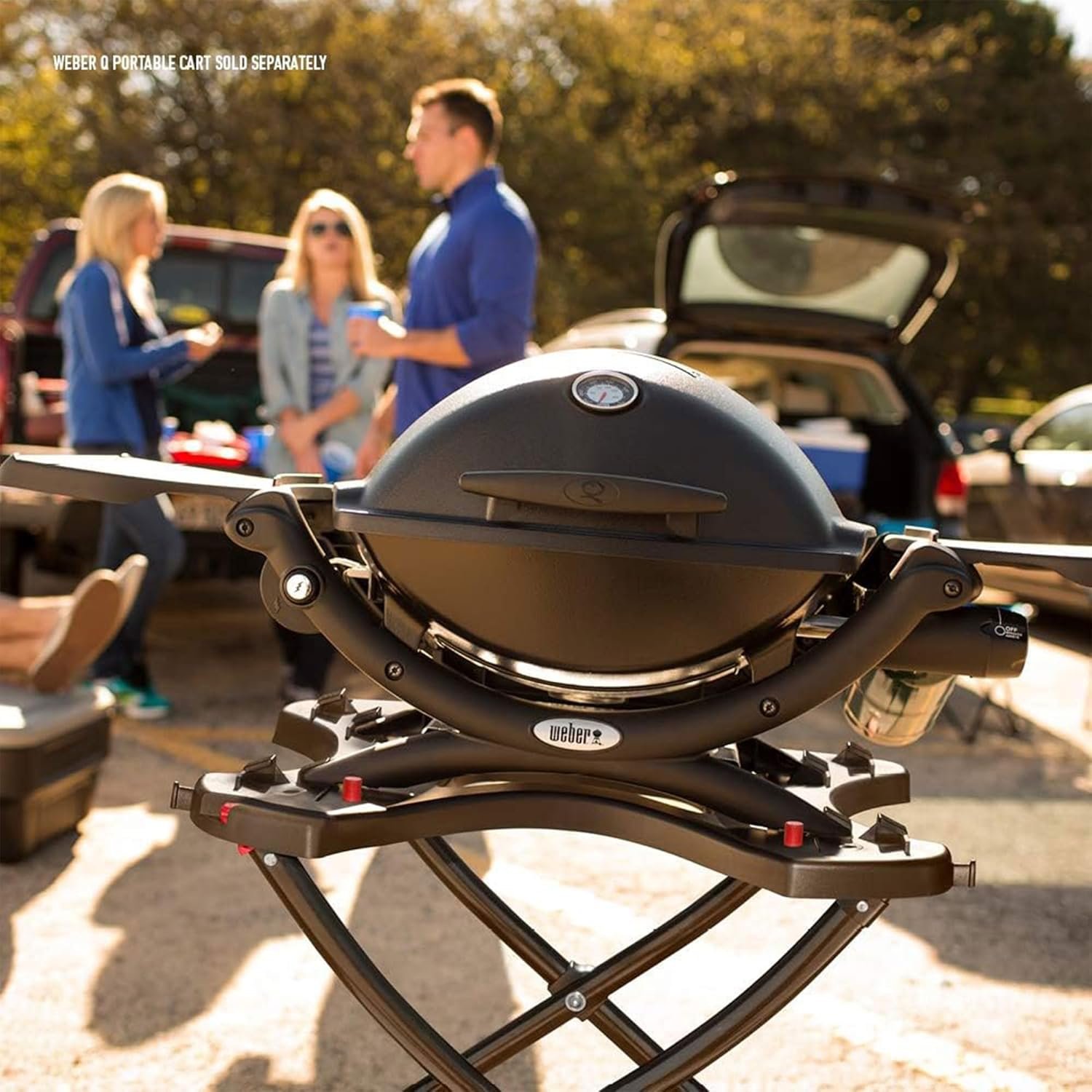 Weber Q1200 Liquid Propane Portable Gas Grill for Travel and Camping, 1 Burner, Black - Image 3