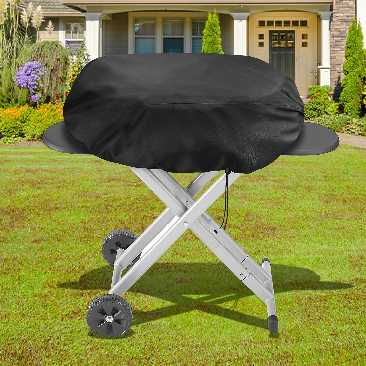 Heavy Duty Grill Cover,Portable Grill Cover for Roadtrip LX/LXX/LXE/285 and Smoke Hollow 205 Grills,Outdoor Waterproof 600D Oxford Fabric and Adjustable Hem Grill Covers Accessories,All Weather - Image 6