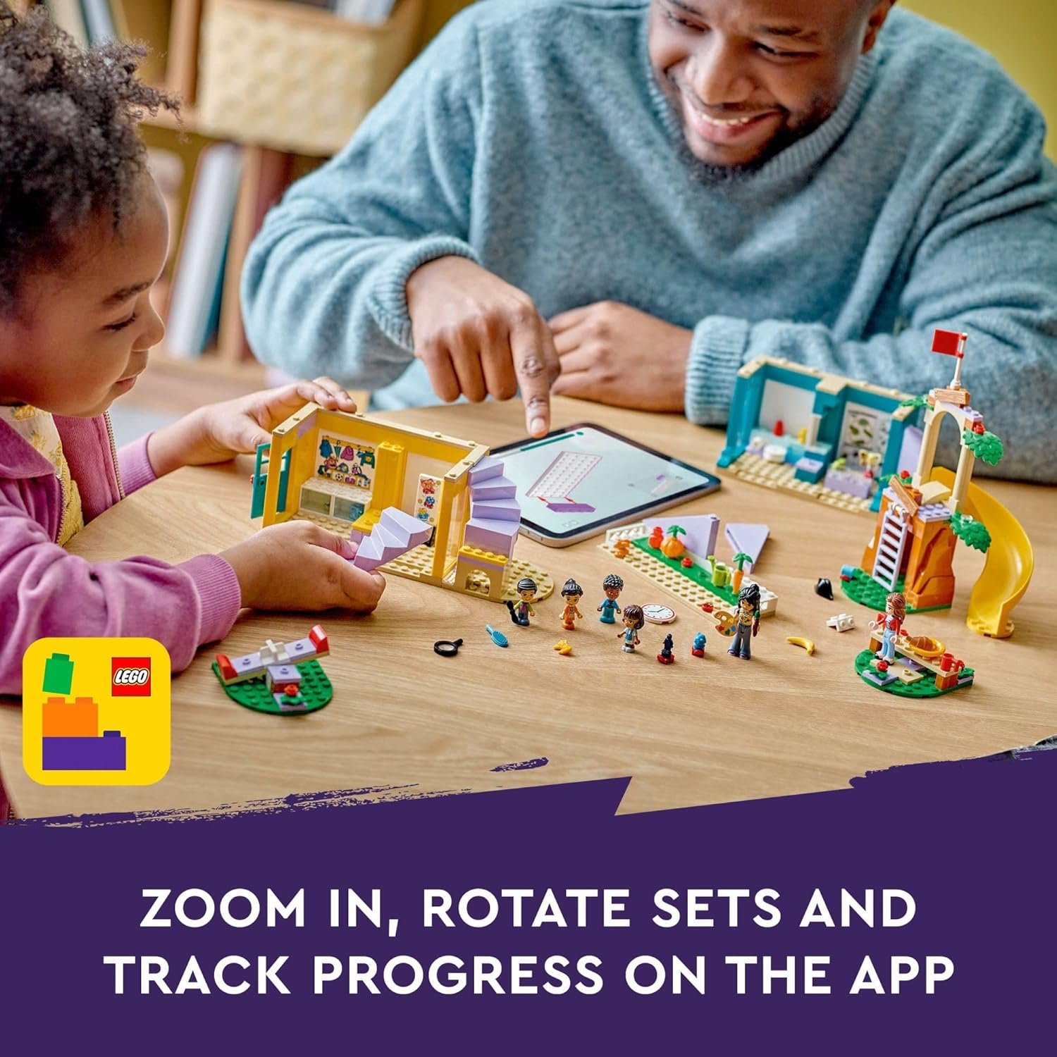 LEGO Friends Heartlake City Preschool Classroom Toy for Kids, Creative Pretend Play for Girls and Boys Ages 4 Years Old and Up, Comes with 2 Mini Dolls and 4 Micro Dolls, 42636 - Image 7