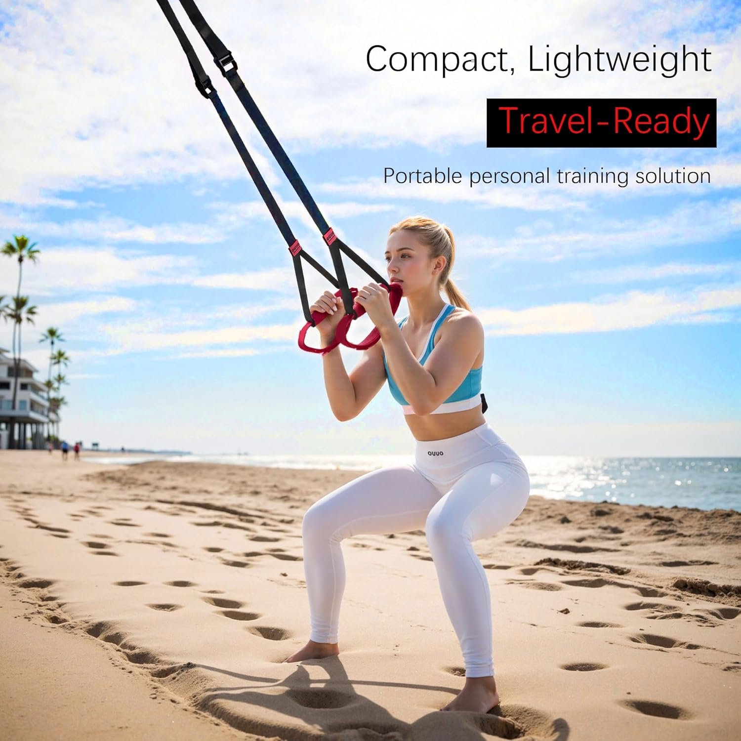 Home Suspension Straps Training Kit, Gym Bodyweight fitness All in One Workout for Full Body, with Safety Sign, Big Poster&Mess Bag - Image 6