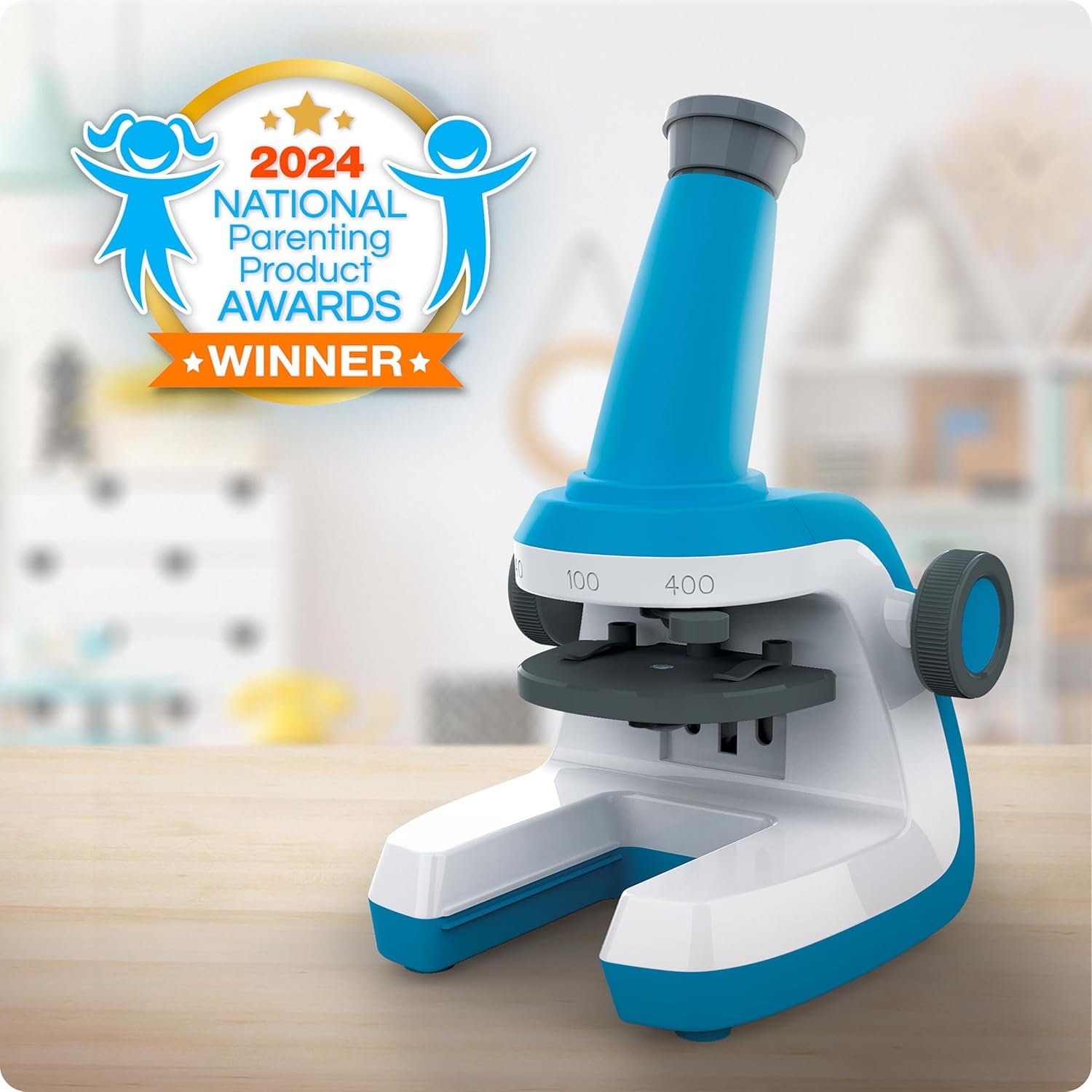 NATIONAL GEOGRAPHIC Microscope for Kids - Science Kit with an Easy-to-Use Kids Microscope, Up to 400x Zoom, Blank and Prepared Slides, Rock & Mineral Specimens, STEM Project Toy - Image 2